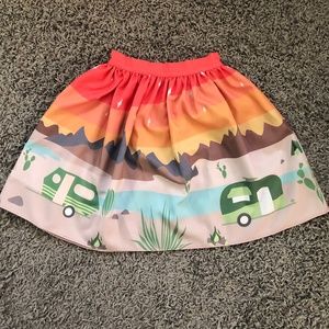 Steady Clothing Retro Camper Desert Scene Skirt